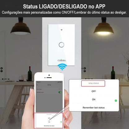 Tomada e Interruptor Inteligente Wi-Fi Tuya com Controle Alexa – Painel Touch, Plugue USB, Extensível e Automação Completa  | Elizium Store